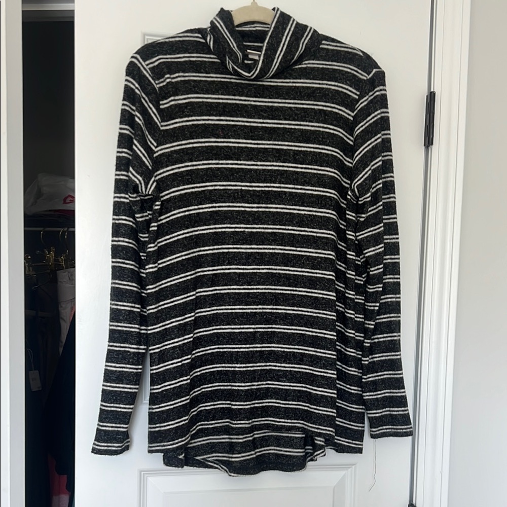 Merona Black and White Cowl Neck Sweater